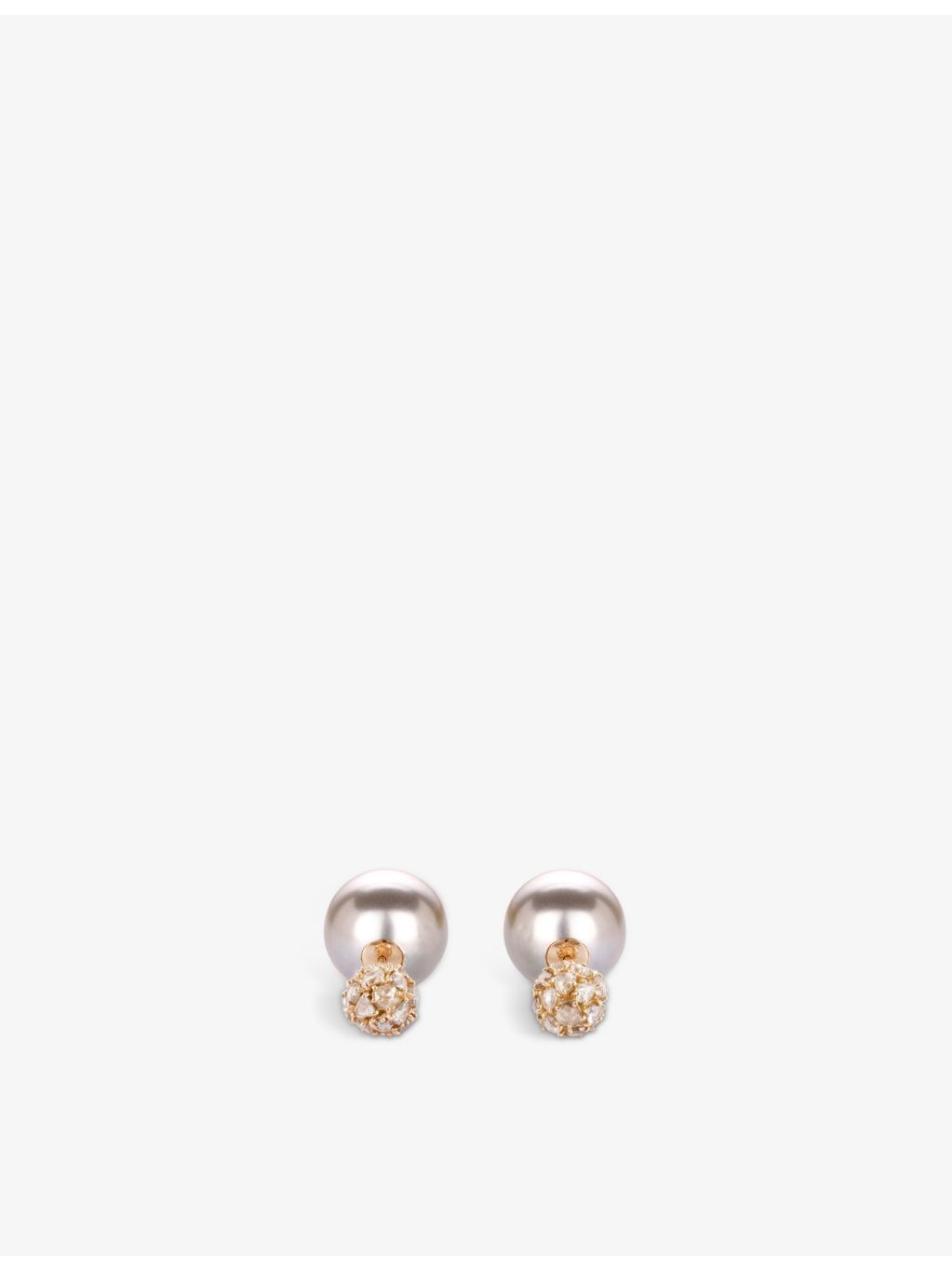 La Maison Couture IVAR 18ct yellow gold diamond earrings - British product