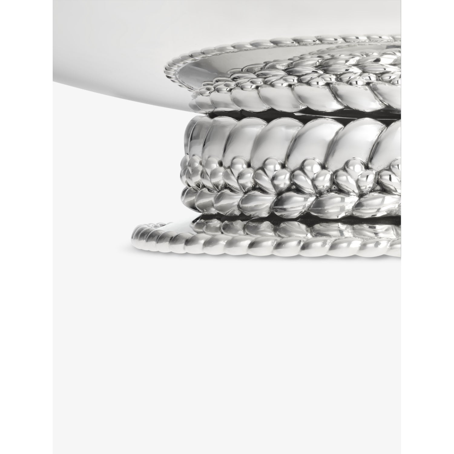 Christofle silver-plated centre piece braided design 9cm, imported from the UK