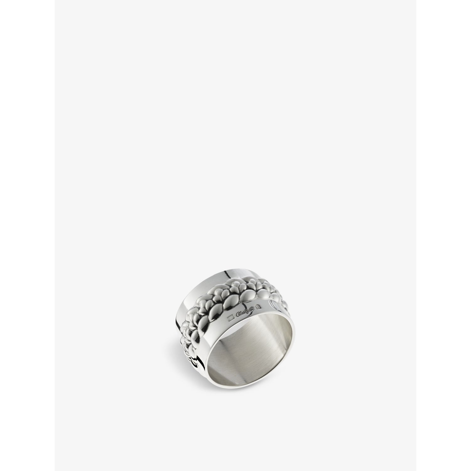 Christofle silver-plated napkin ring 3cm, Babylone collection (British brand)