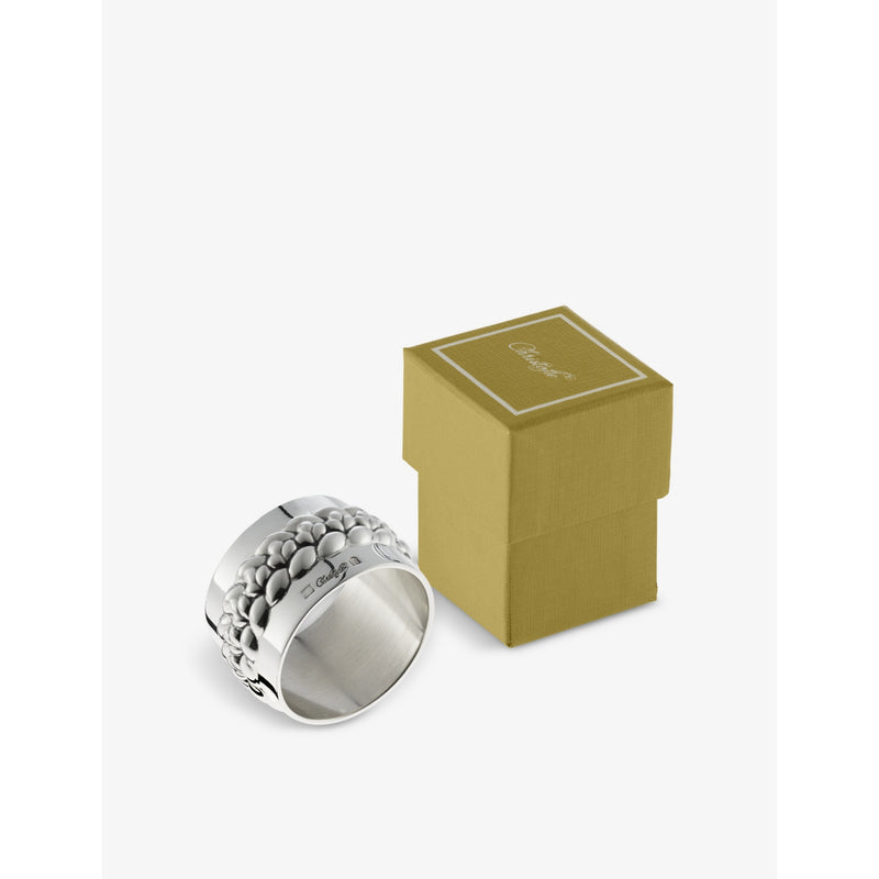 Christofle silver-plated napkin ring 3cm, Babylone collection (British brand)