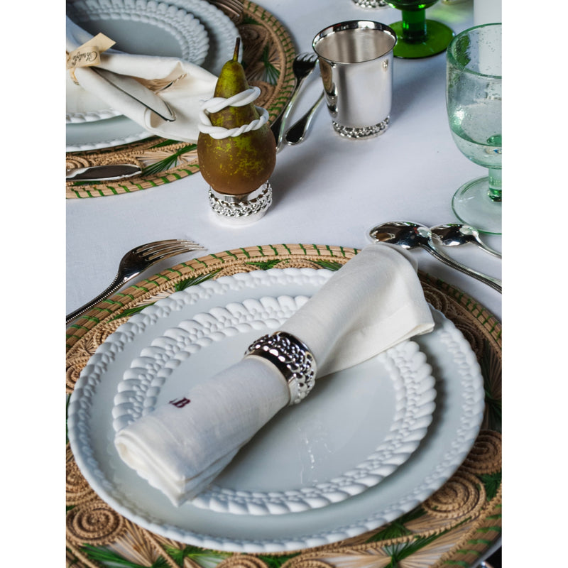 Christofle silver-plated napkin ring 3cm, Babylone collection (British brand)
