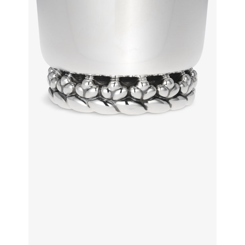 Christofle Babylone braided silver-plated cup 8.5cm, UK version
