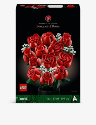 LEGO Icons Red Roses Bunch building set 822 pieces, UK version
