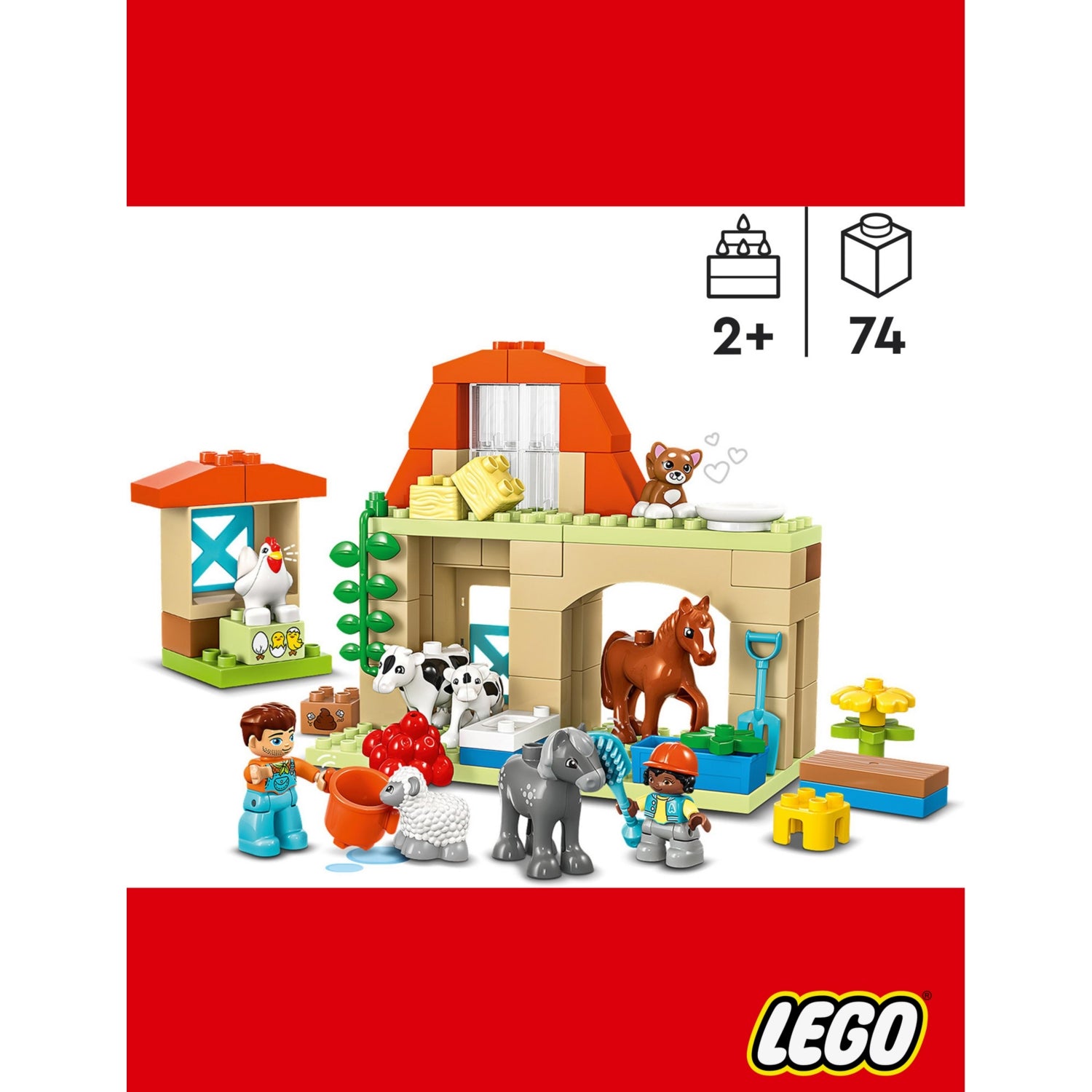 LEGO Duplo Caring Animals Farm playset 74 pieces - British product