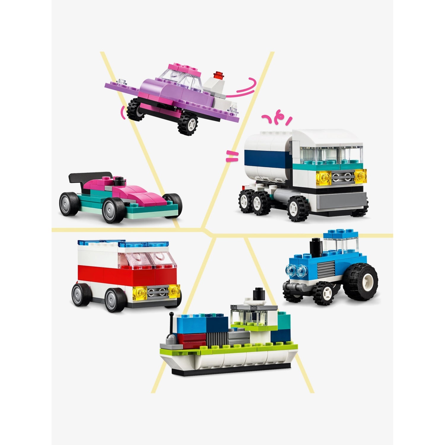 LEGO Classic Creative Vehicles building playset 900 pieces (British brand)
