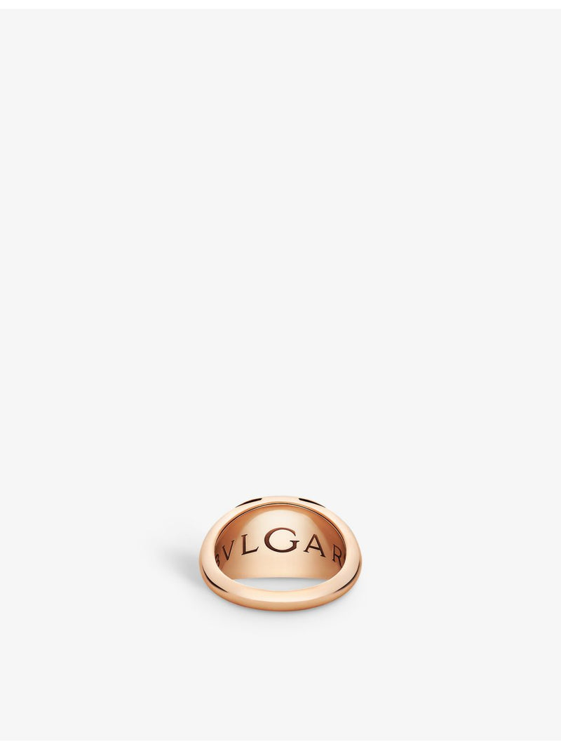 Bulgari Cabochon 18ct rose-gold designer ring, UK version