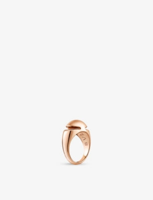Bulgari Cabochon 18ct Rose-Gold Ring
