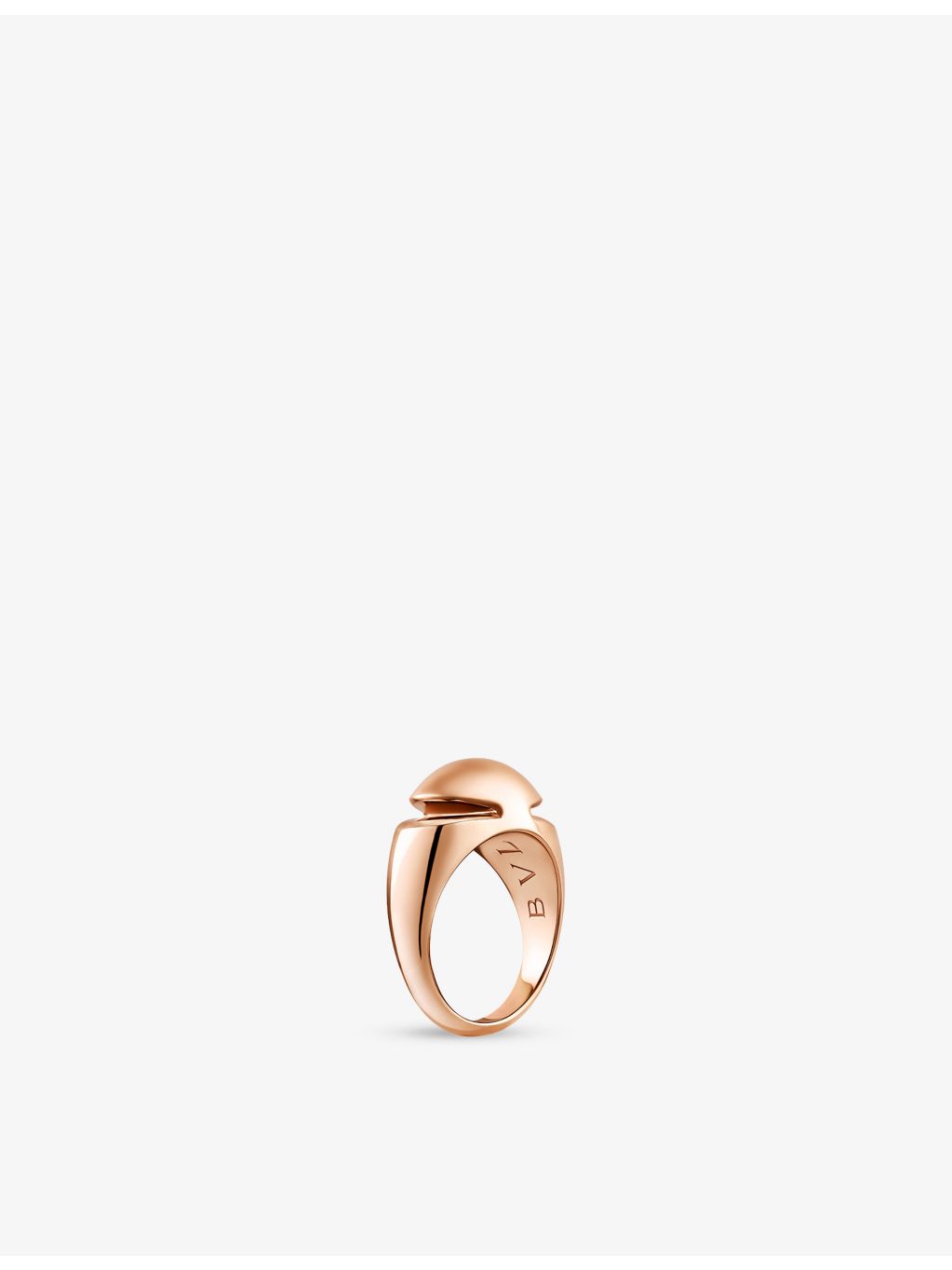 Bulgari Cabochon 18ct rose-gold designer ring, UK version