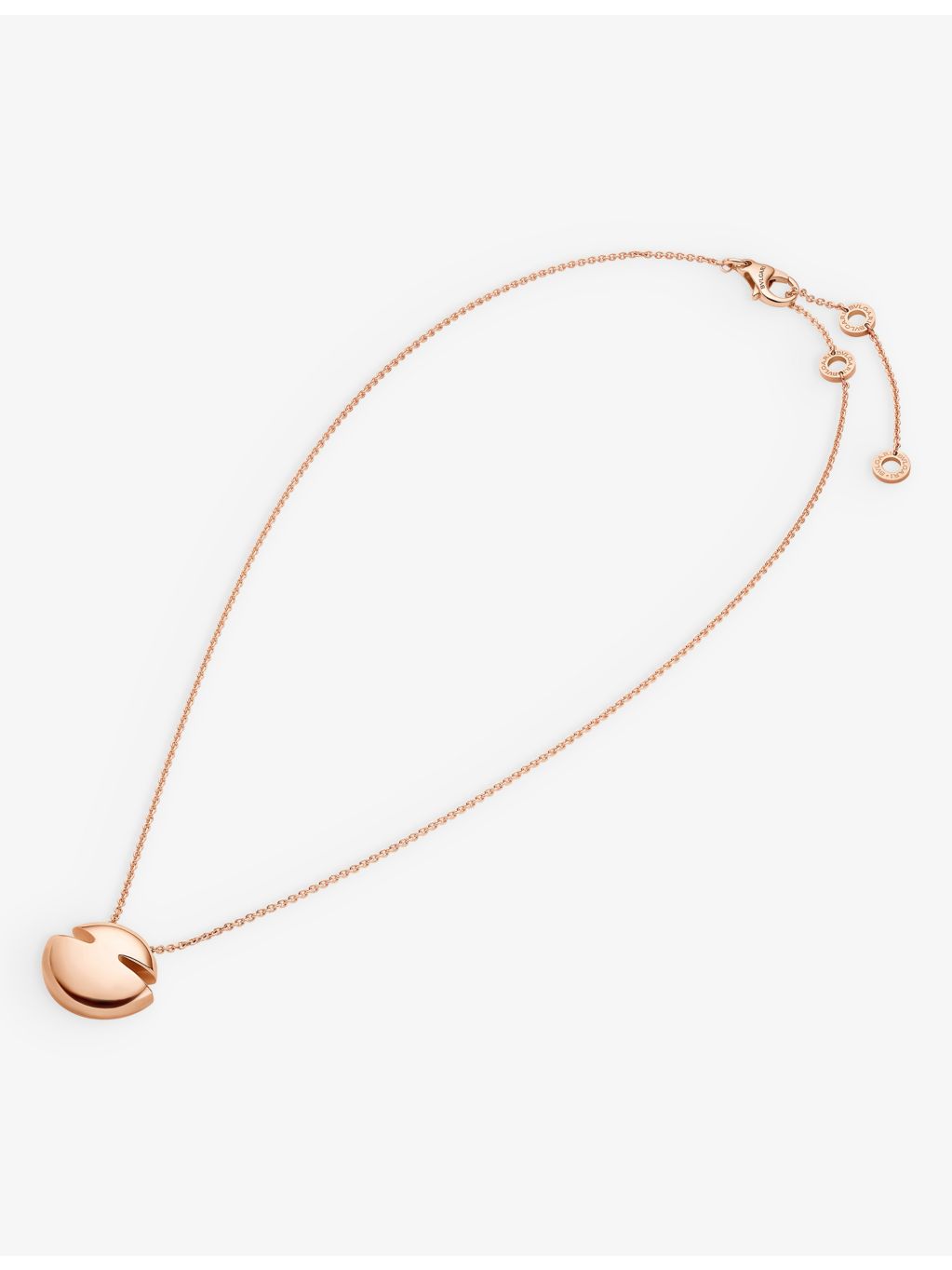 Bulgari Cabochon 18ct rose-gold pendant necklace, imported from the UK
