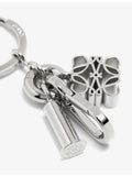Loewe Anagram silver-tone brass keyring - British product