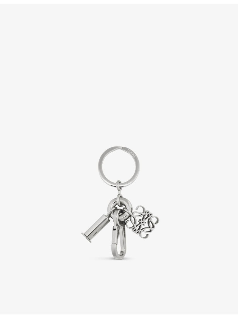 Loewe Anagram silver-tone brass keyring - British product