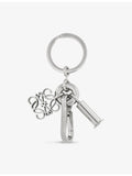 Loewe Anagram silver-tone brass keyring - British product