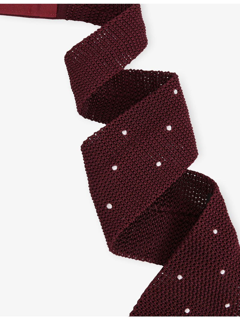 Reiss Punto spot-embroidered men's silk tie, UK version