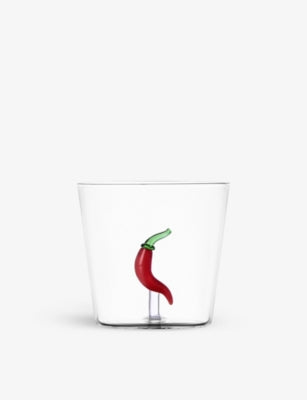 Ichendorf chili pepper borosilicate glass tumbler 8cm (British brand)