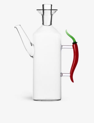 selfridges Ichendorf Big Chili Pepper Borosilicate Glass Oil Bottle 21cm- Buy online at McGrocer