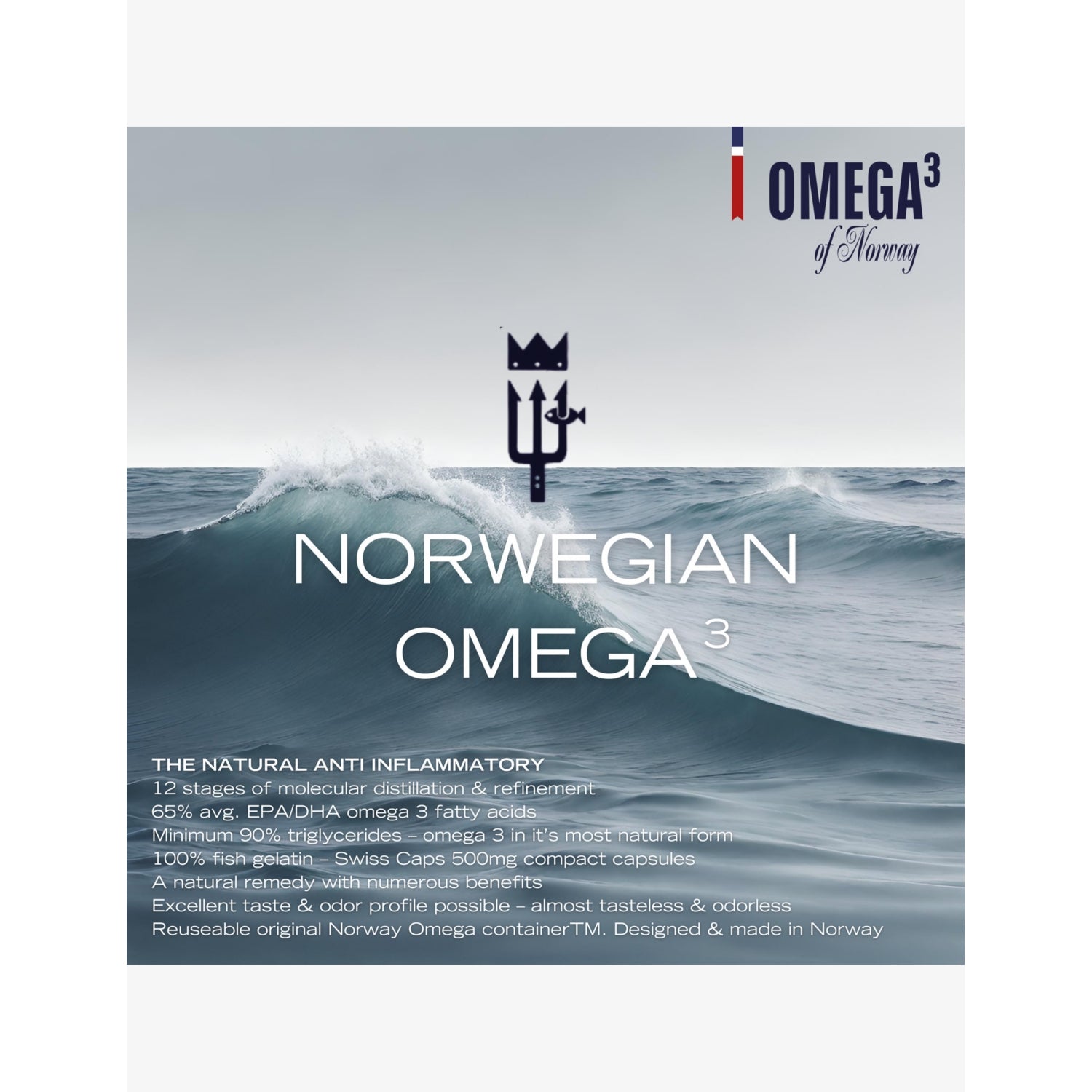 Norway Omega omega-3 marine oil capsules 120 pieces (British brand)