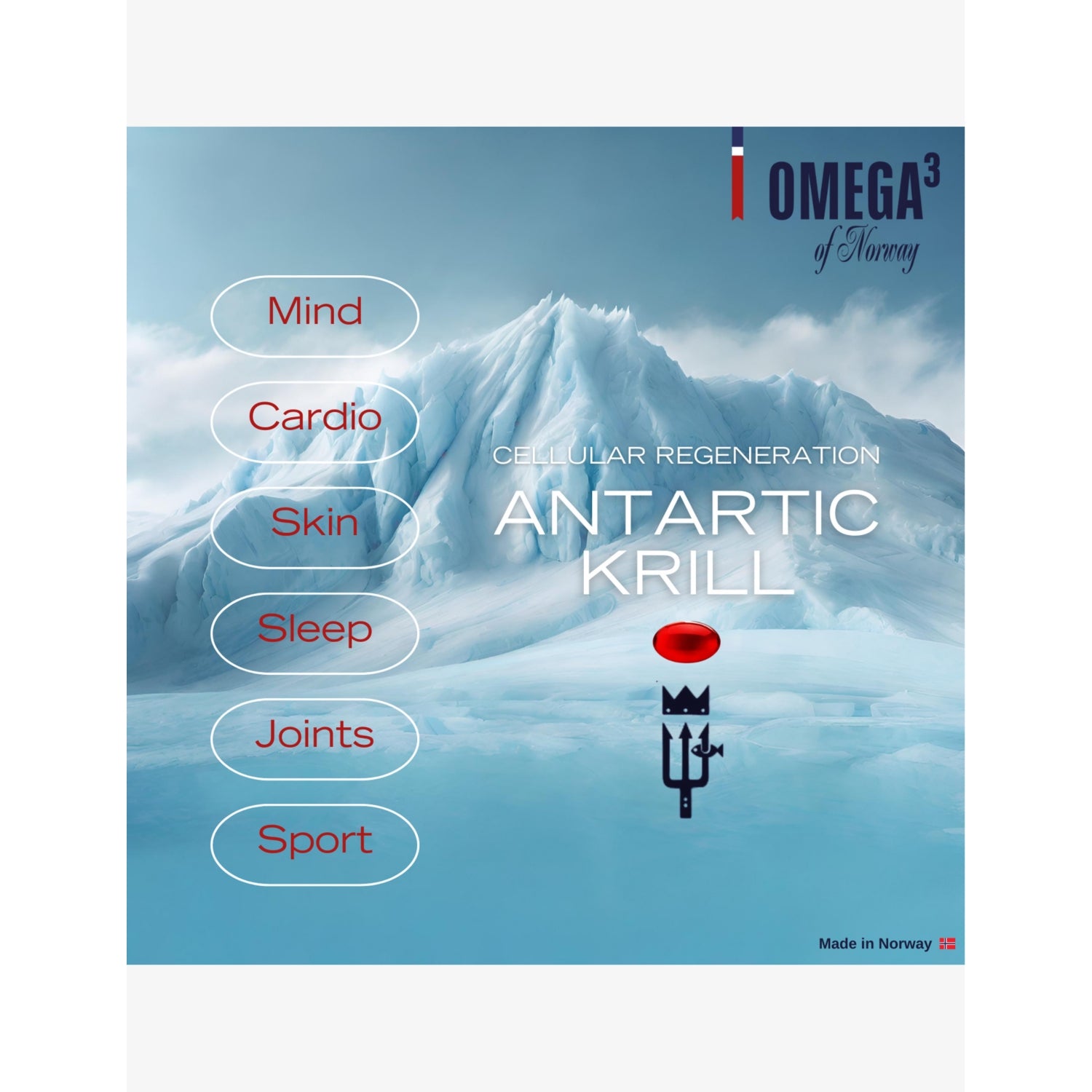 Norway Omega Antarctic krill oil 120 capsules (British brand)