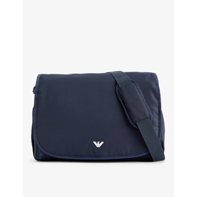 selfridges Emporio Armani Logo-Embellished Woven Changing Bag, 26cm x 37cm x 11cm- Buy online at McGrocer