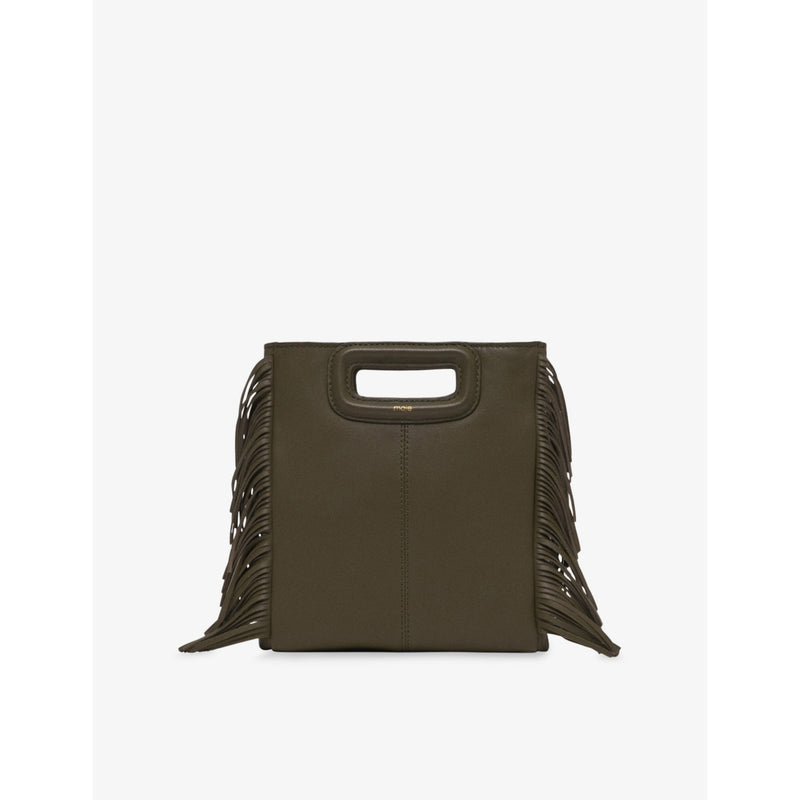 Maje M fringed-trim leather cross-body bag