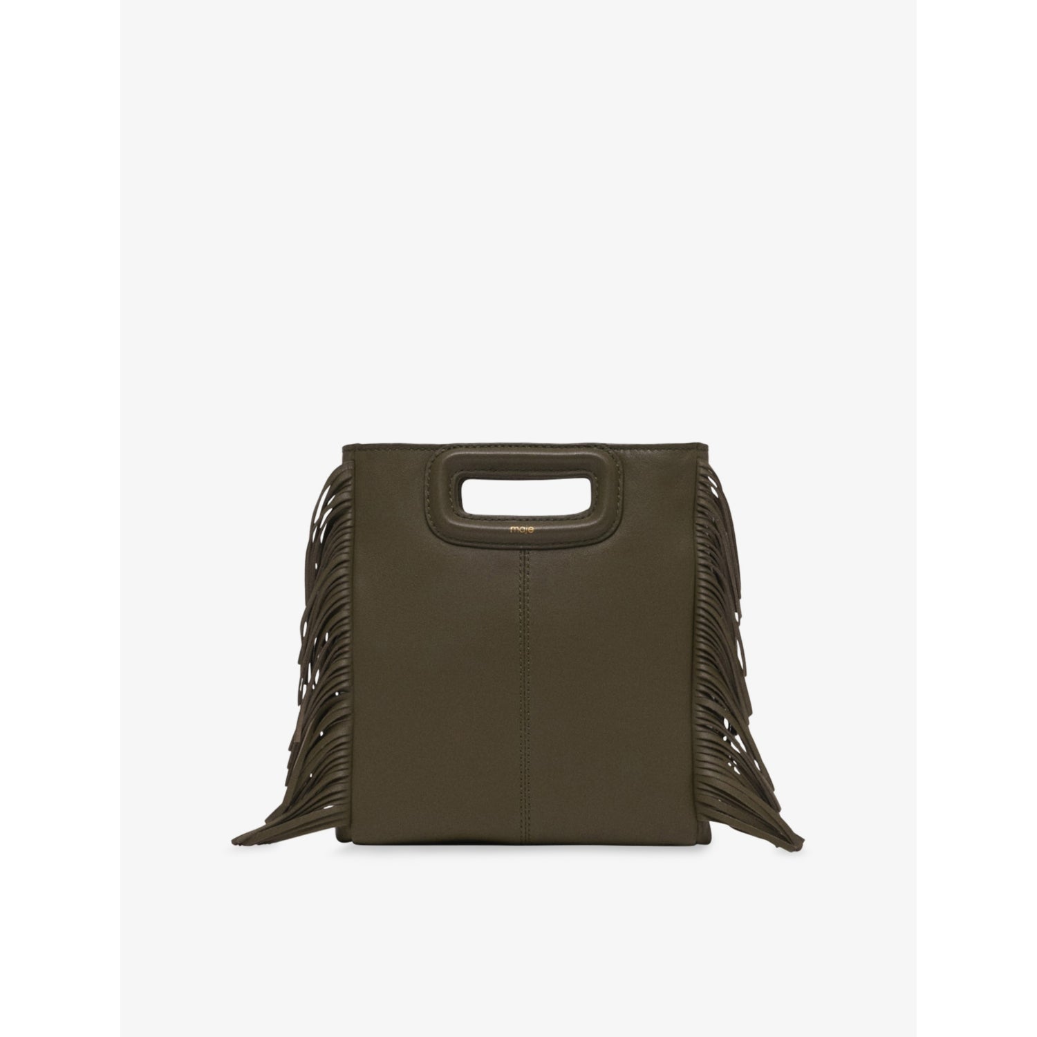 Maje M fringed-trim leather cross-body bag