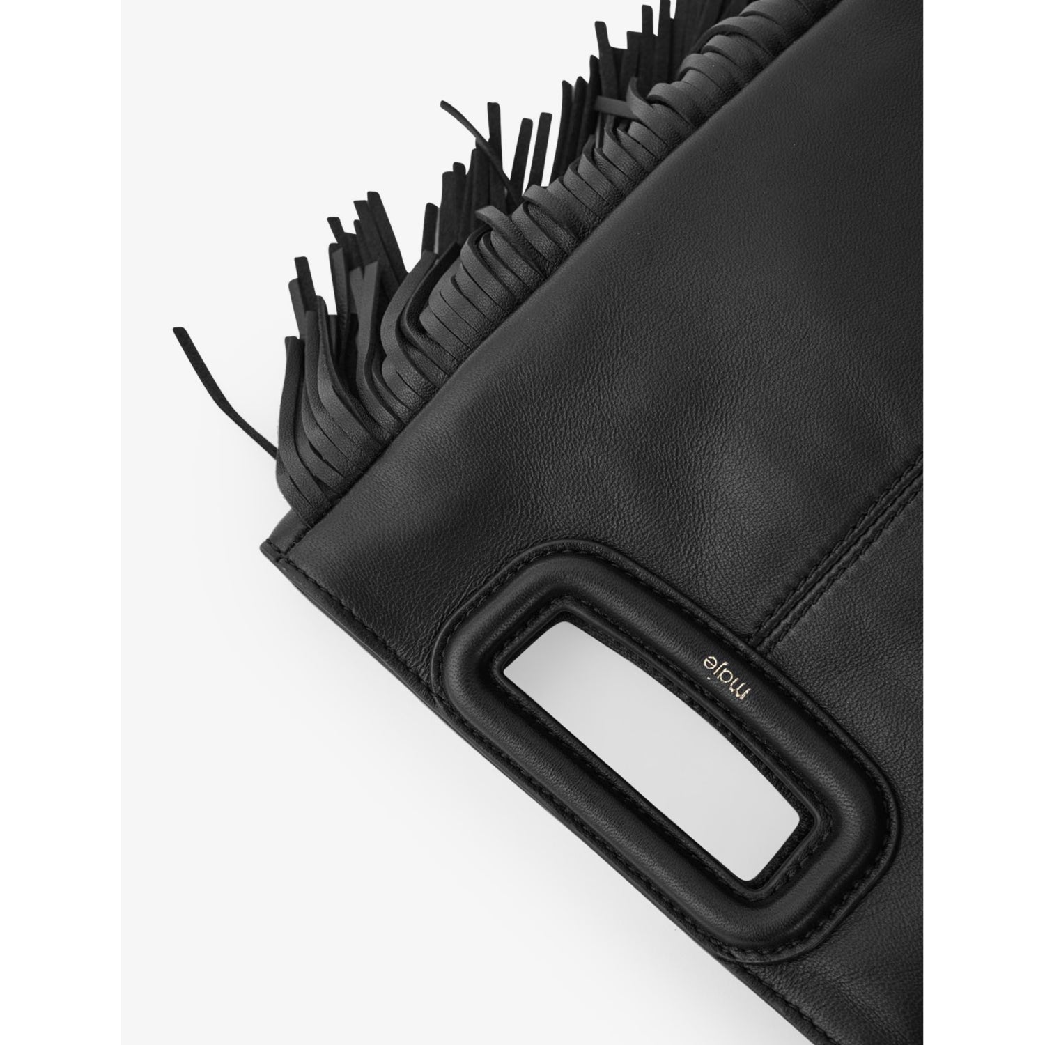 Maje fringed leather cross-body bag - British product