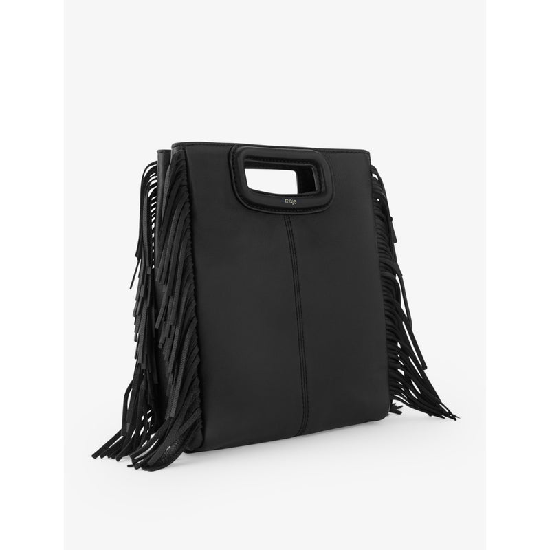 Maje fringed leather cross-body bag - British product