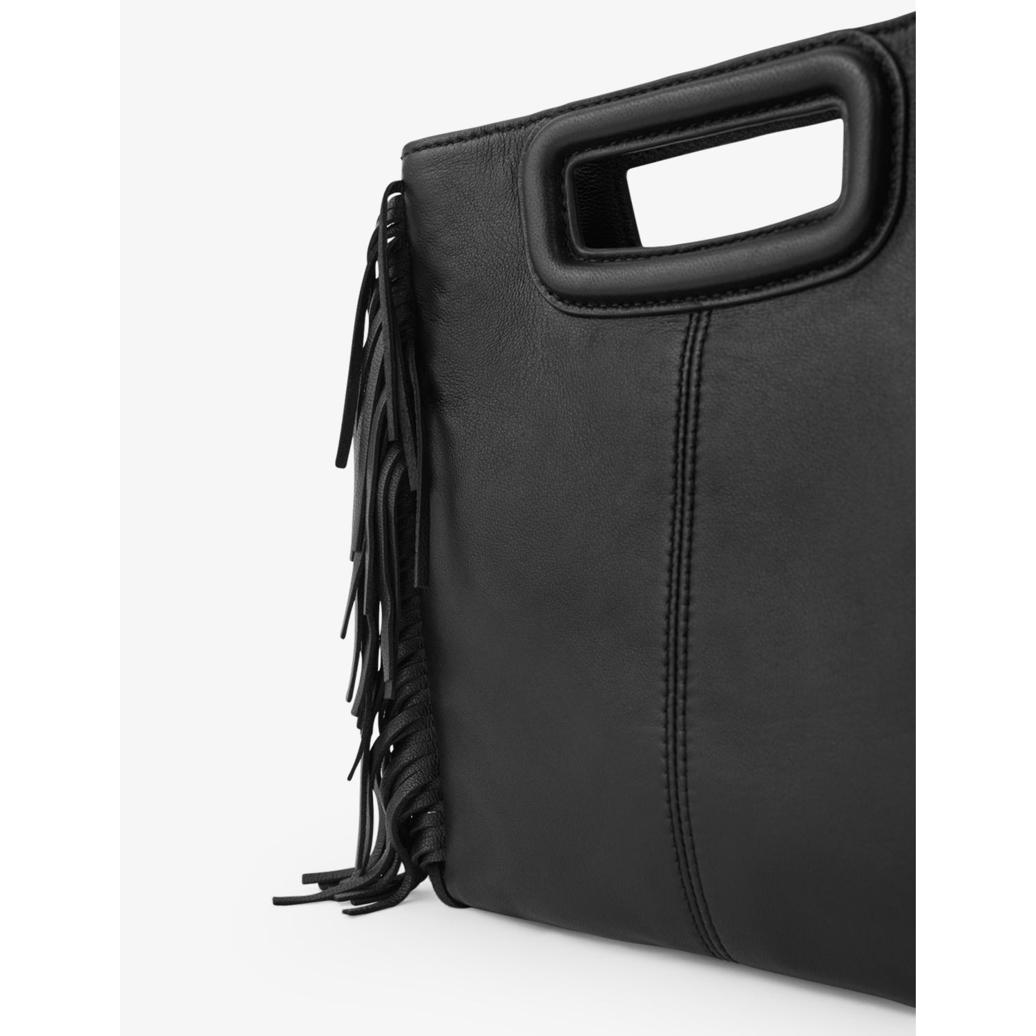 Maje fringed leather cross-body bag - British product