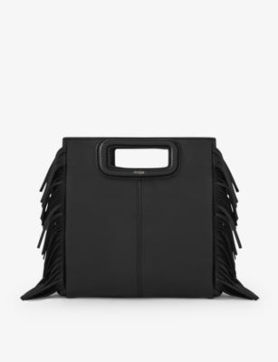 Maje fringed leather cross-body bag - British product