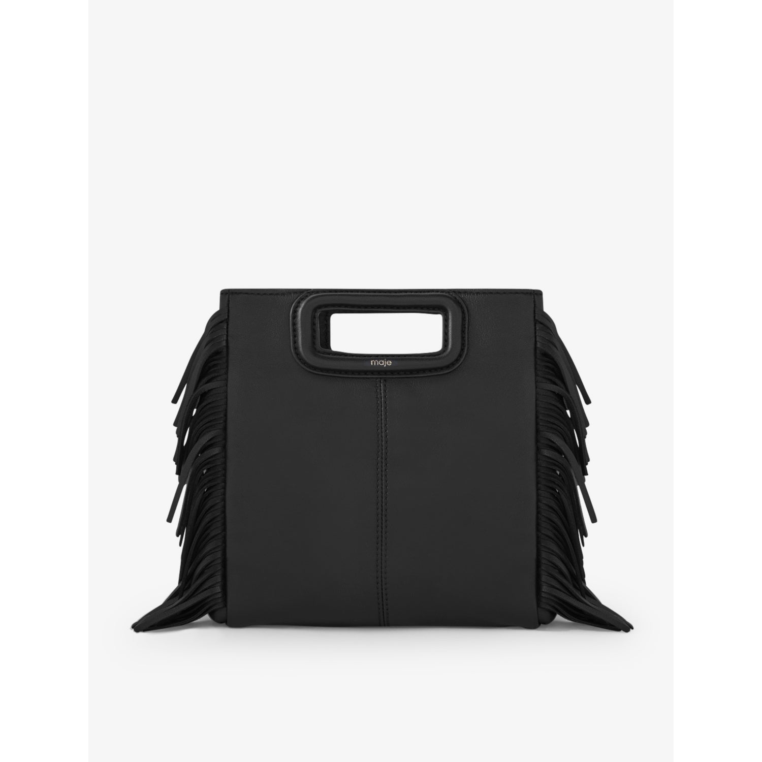 M fringed-trim leather cross-body bag - Bleus - 1 Size