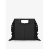 M fringed-trim leather cross-body bag - Bleus - 1 Size
