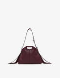 Miss M logo-embossed fringed-trim leather shoulder bag - Wine lees - 1 Size