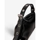 Maje Miss M mini logo-embossed leather shoulder bag, UK version
