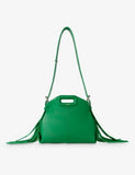 Maje Miss M Mini Logo-Embossed Leather Shoulder Bag