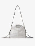 Maje Miss M Mini metallic leather shoulder bag, UK version