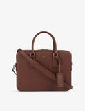 Sandro Large Logo-Embossed Faux-Leather Briefcase