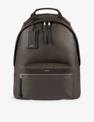 Sandro coated-canvas backpack with padded straps (British brand)
