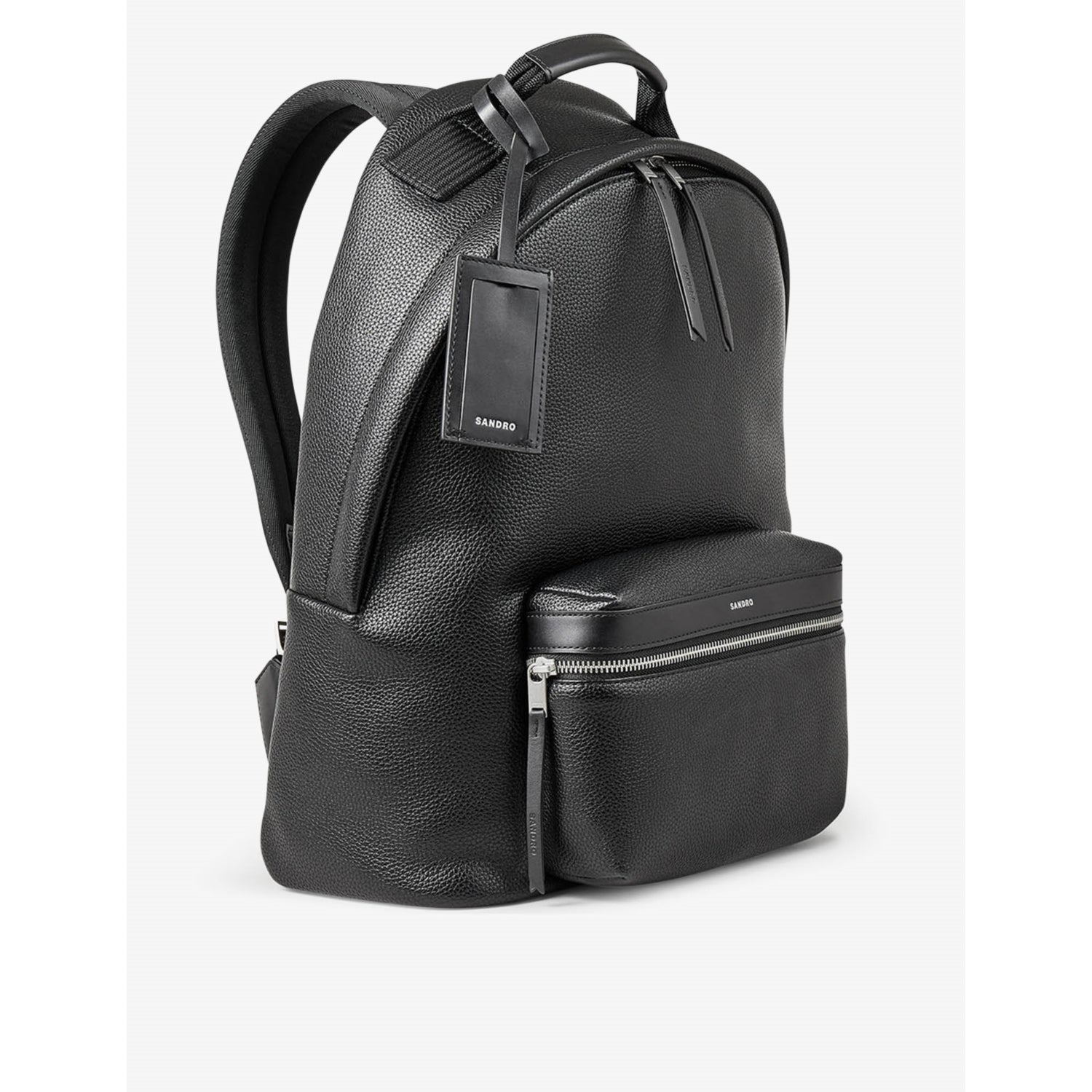 Sandro coated-canvas backpack with padded straps (British brand)