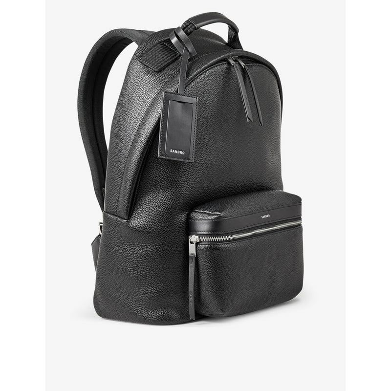 Sandro coated-canvas backpack with padded straps (British brand)