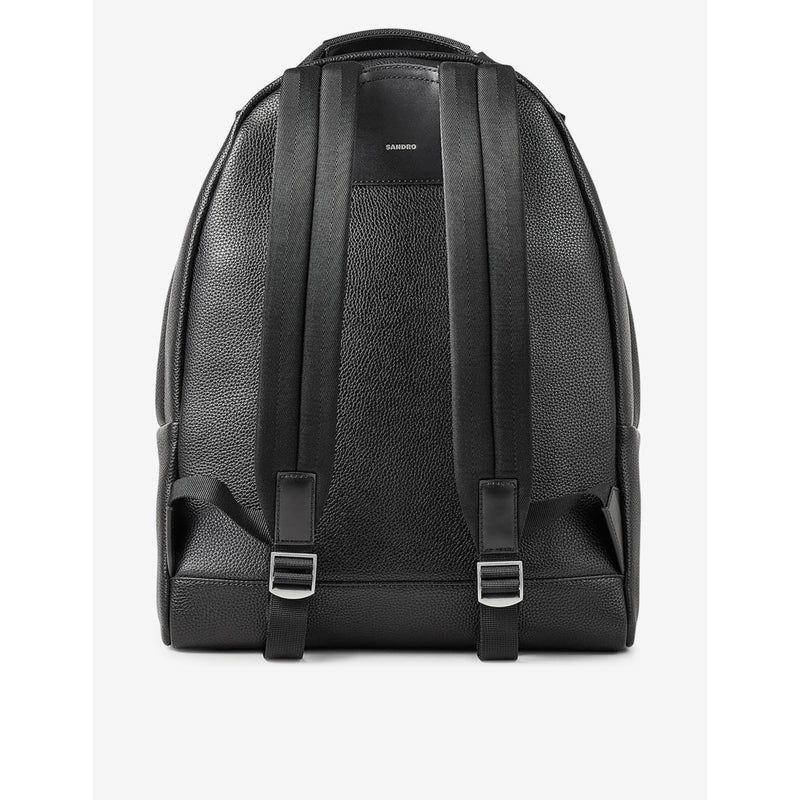 Sandro coated-canvas backpack with padded straps (British brand)