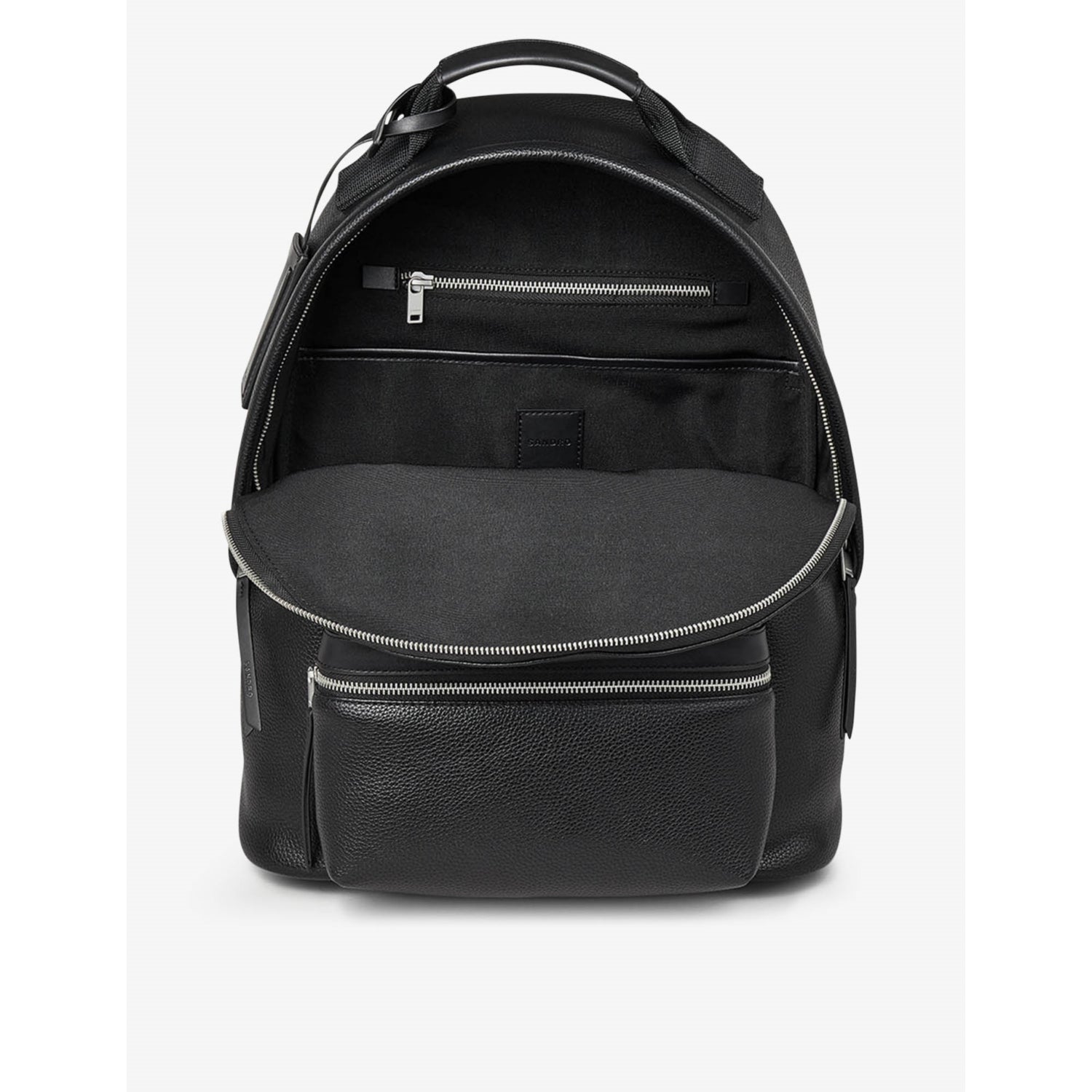 Sandro coated-canvas backpack with padded straps (British brand)