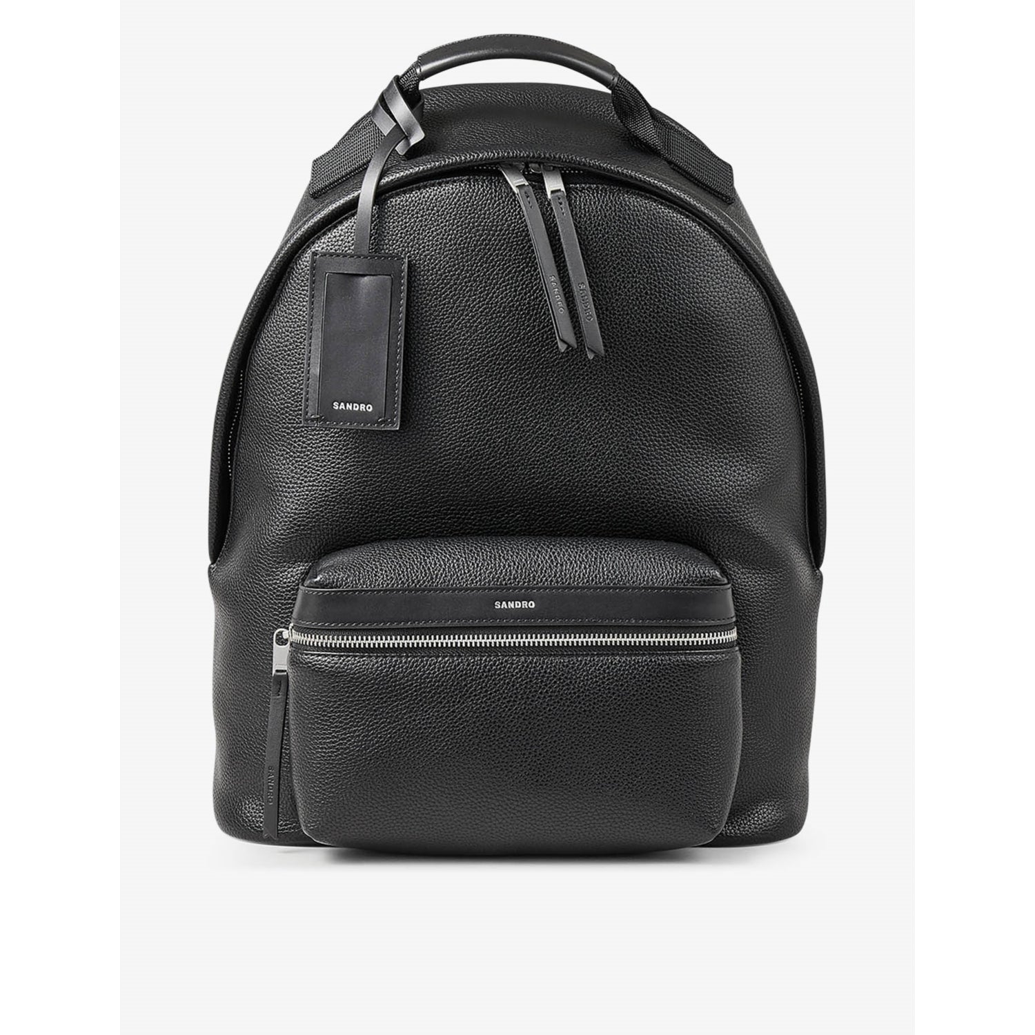 Sandro Padded shoulder-strap coated-canvas backpack