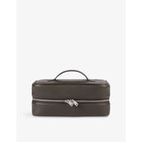 Sandro Top handle grained faux-leather wash bag