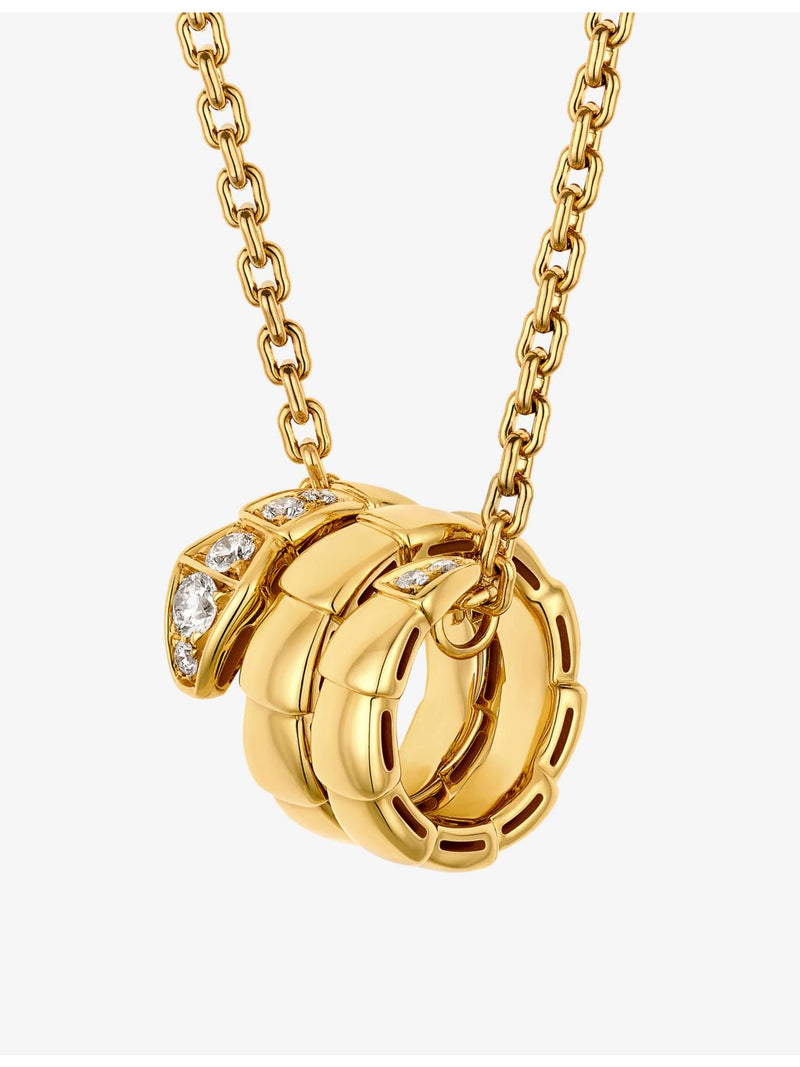 Bvlgari 18ct yellow gold diamond necklace (British brand)