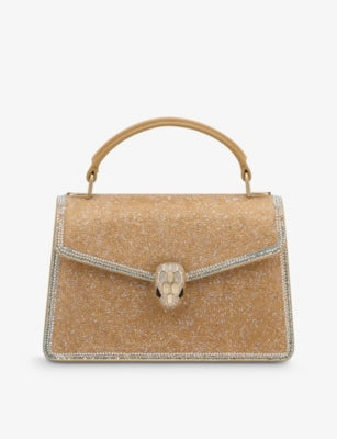 Bvlgari Serpenti Forever Suede Top-Handle Bag