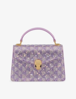 Bvlgari Serpenti Forever Suede Top-Handle Bag