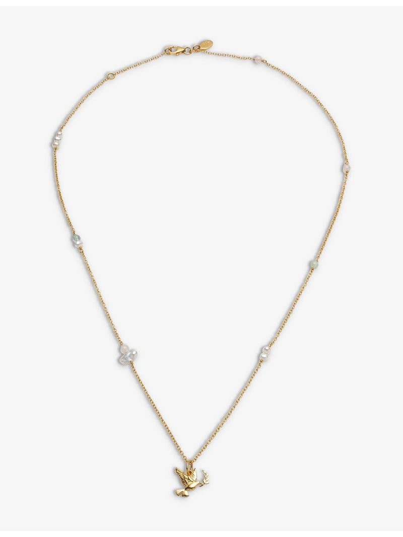 With Love Darling Peace Gaia dove pendant necklace 50cm (British brand)