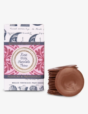 Rococo rose milk chocolate thins 150g, UK version