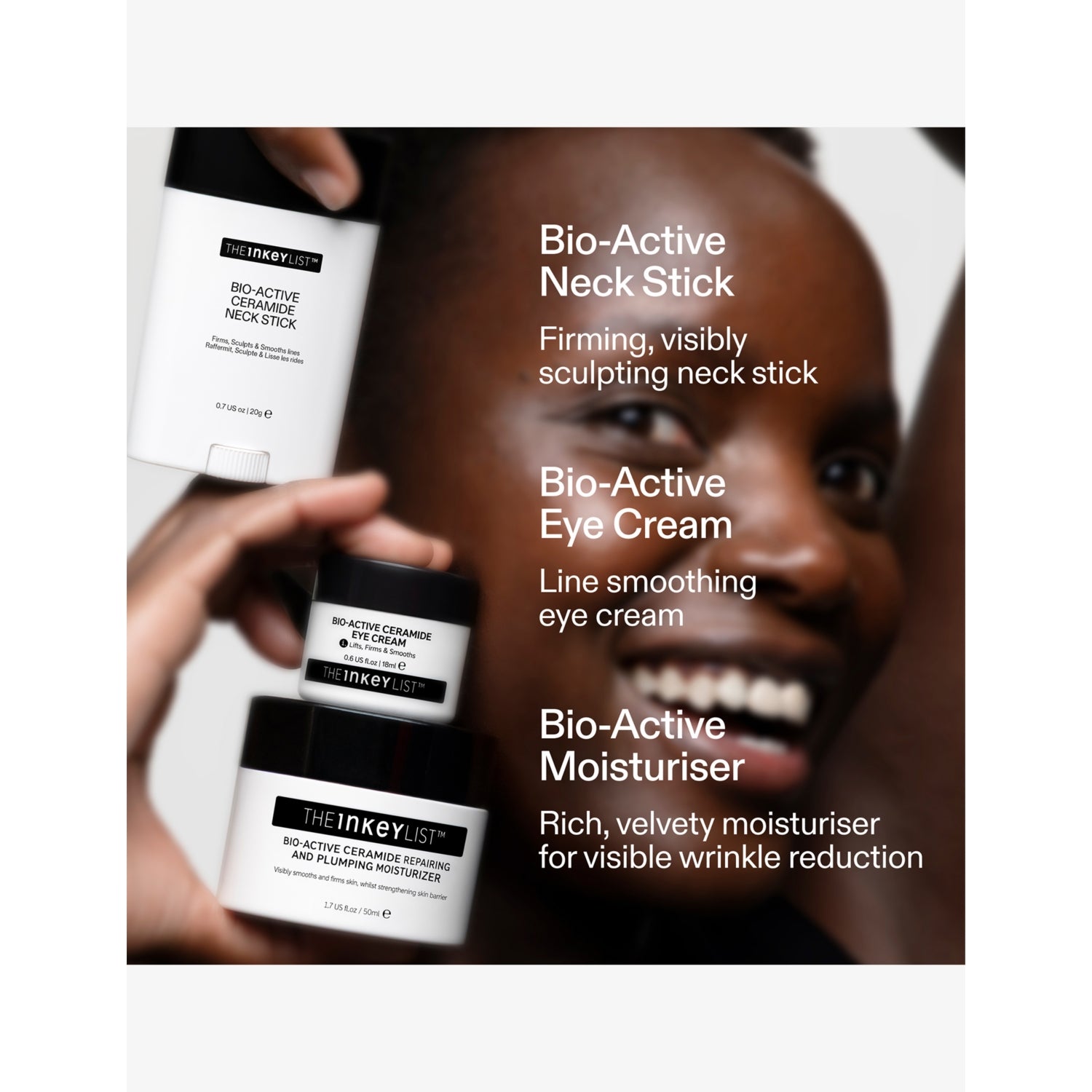The Inkey List Bio-Active Ceramide Repairing and Plumping moisturiser 50ml, imported from the UK