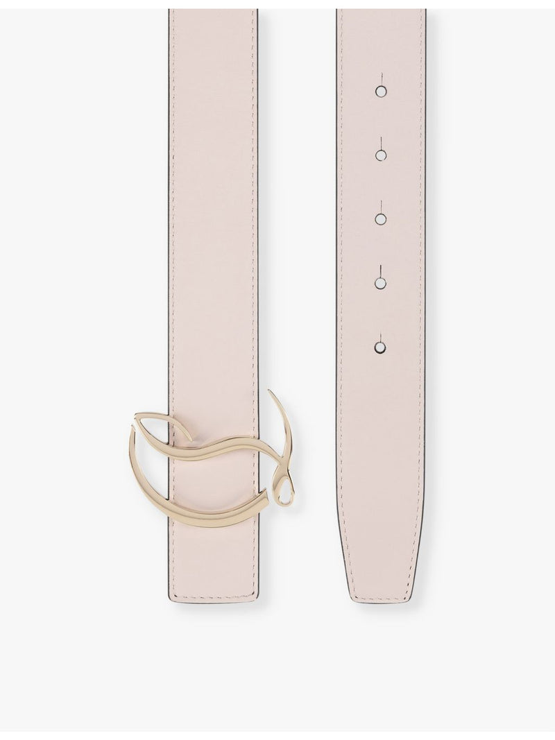Christian Louboutin logo-buckle leather belt 3.5cm - British product