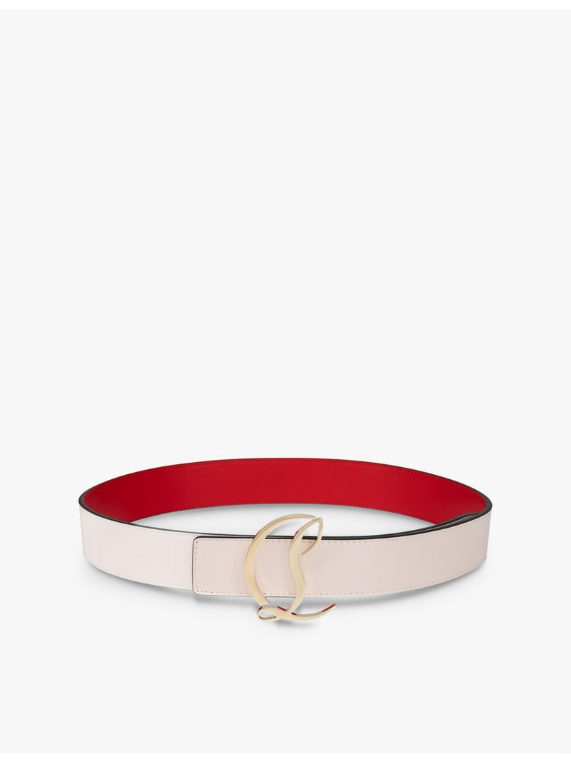 Christian Louboutin logo-buckle leather belt 3.5cm - British product